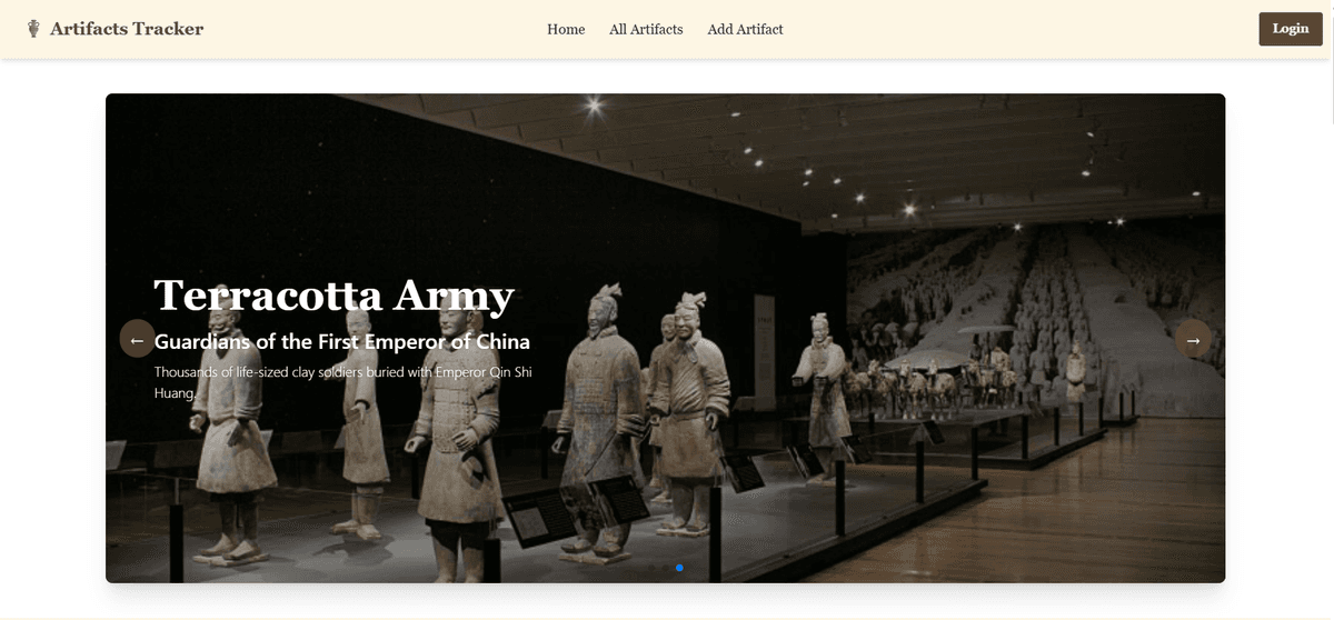 Historical Artifacts Tracker